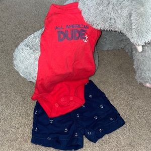 Baby boy two piece short set
